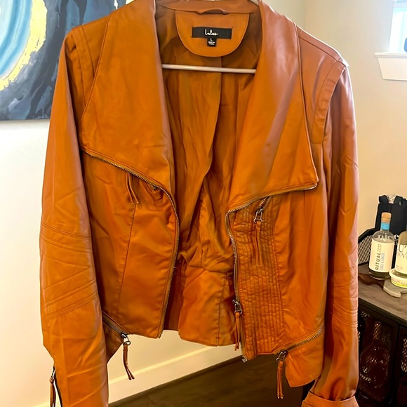 Lulus Camel Vegan Leather jacket (M/L) - Picture 1 of 5